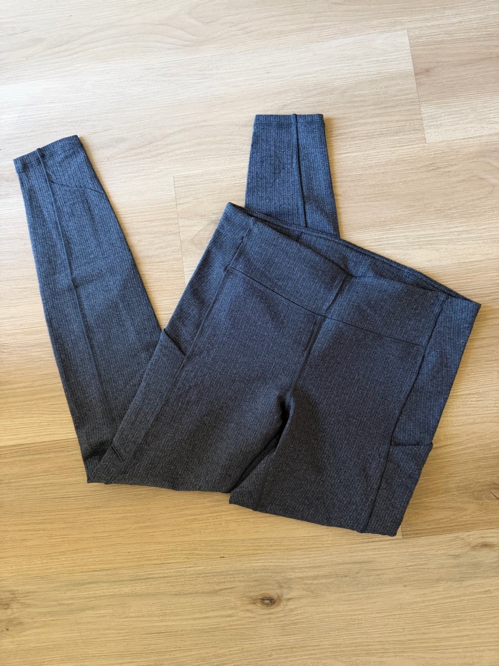 lululemon athletica Dark Charcoal textured Leggings